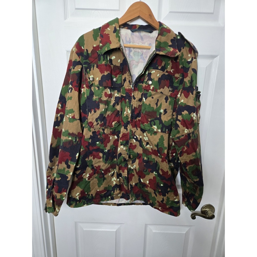 Swiss Army Military M83 Vintage 80s Camouflage Zip Jacket Mens sz 85/86 US Med